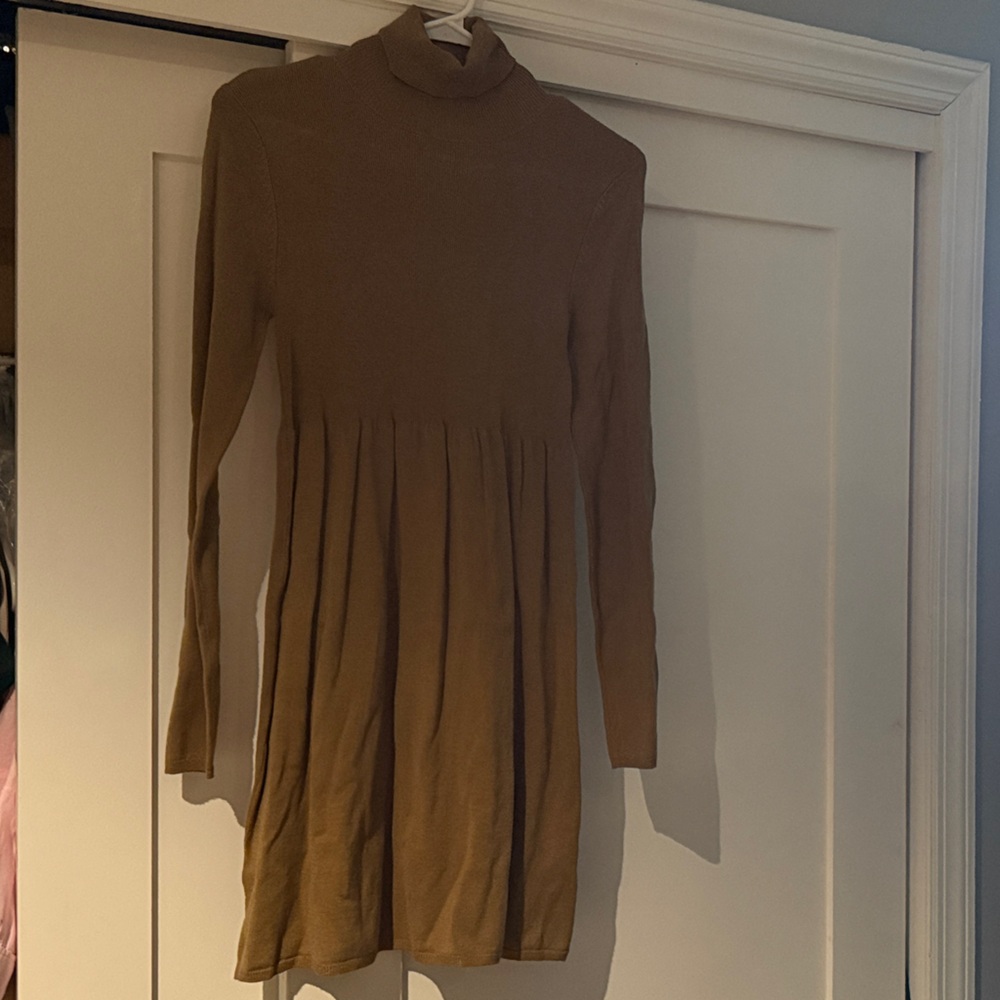 Zara Long Sleeve Brown Dress